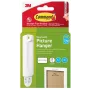 3M Command colgador de cuadros para soporte de dientes de sierra, 1 gancho + 2 tiras, blanco (7100336642)