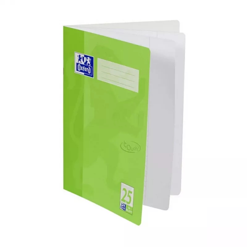 Oxford Touch cuaderno de ejercicios A4 16 hojas rayado con margen, verde