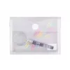 FolderSys Carpeta de documentos A6 con fuelle, transparente mate