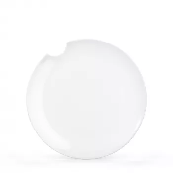 FIFTYEIGHT 2 Plato llano con borde mordido 28 cm blanco