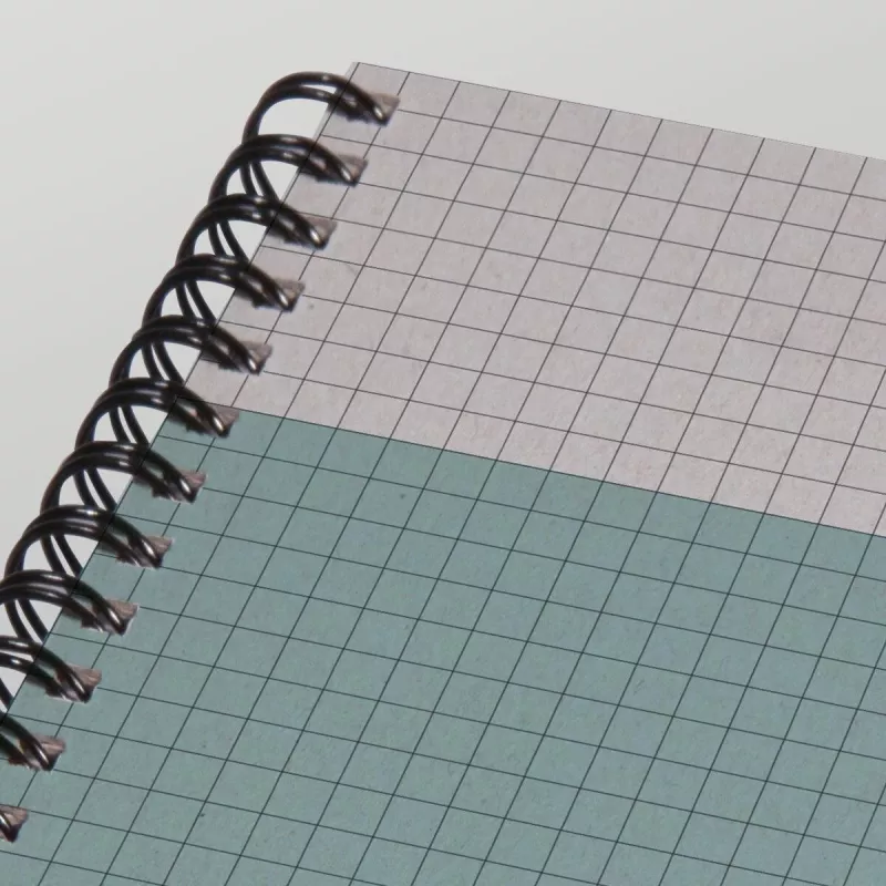 SIGEL SN600 Quicknote Cuaderno de espiral, A5, cuadriculado, tapa blanda, azul/gris, 160 páginas