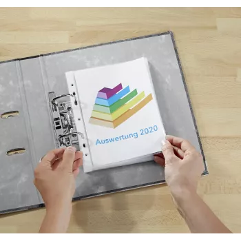 LANDS 100 fundas de plástico para documentos A4 cristal transparente superficie lisa