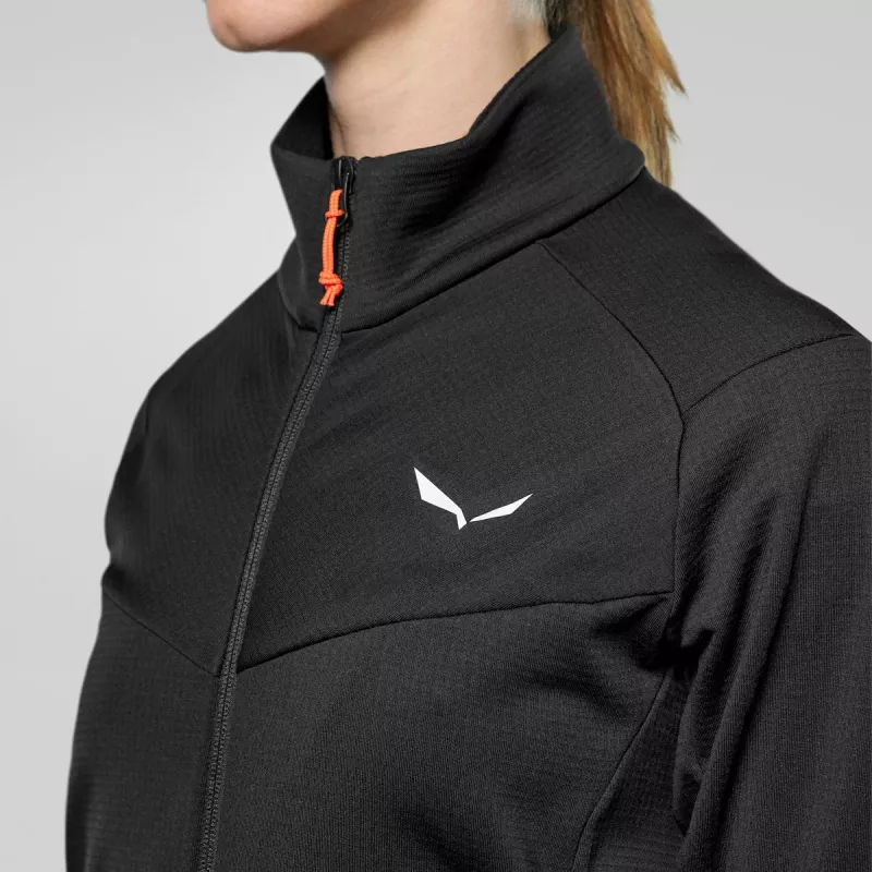 SALEWA Puez Cammino PL sudadera con capucha y cremallera completa mujer Black Out (EU 38 / M)