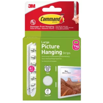 3M Command tiras adhesivas, grandes, 4 uds., blancas (7100336547)