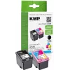 KMP 1741.400500 MultiPack cartuchos de tinta negra y tricolor compatibles con HP 62XL (C2P05AE/C2P07AE) - pack de 2