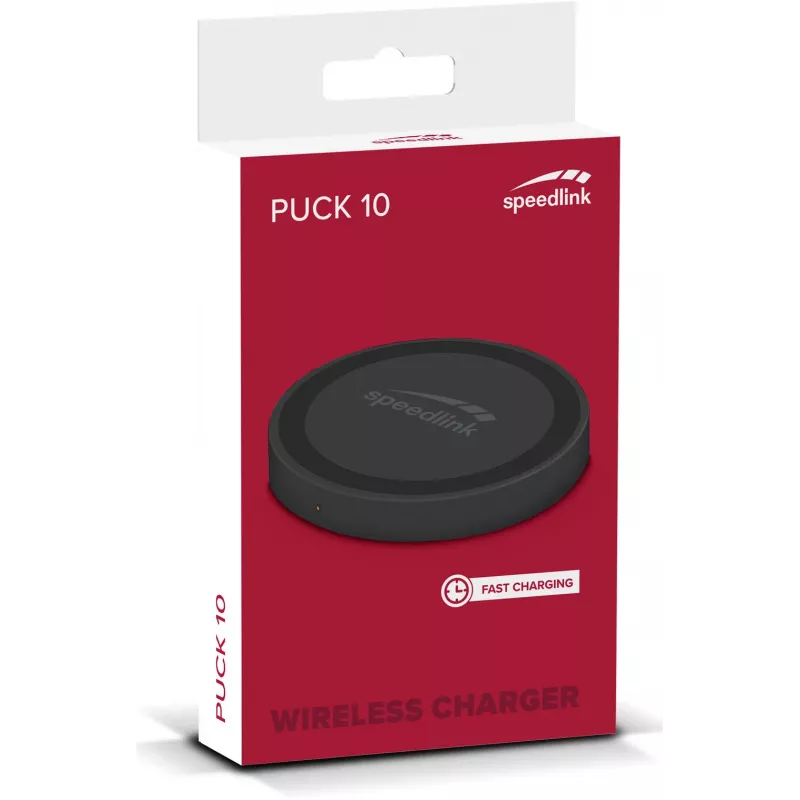Speedlink Puck 10 cargador inalámbrico rápido, negro (SL-690403-BK)