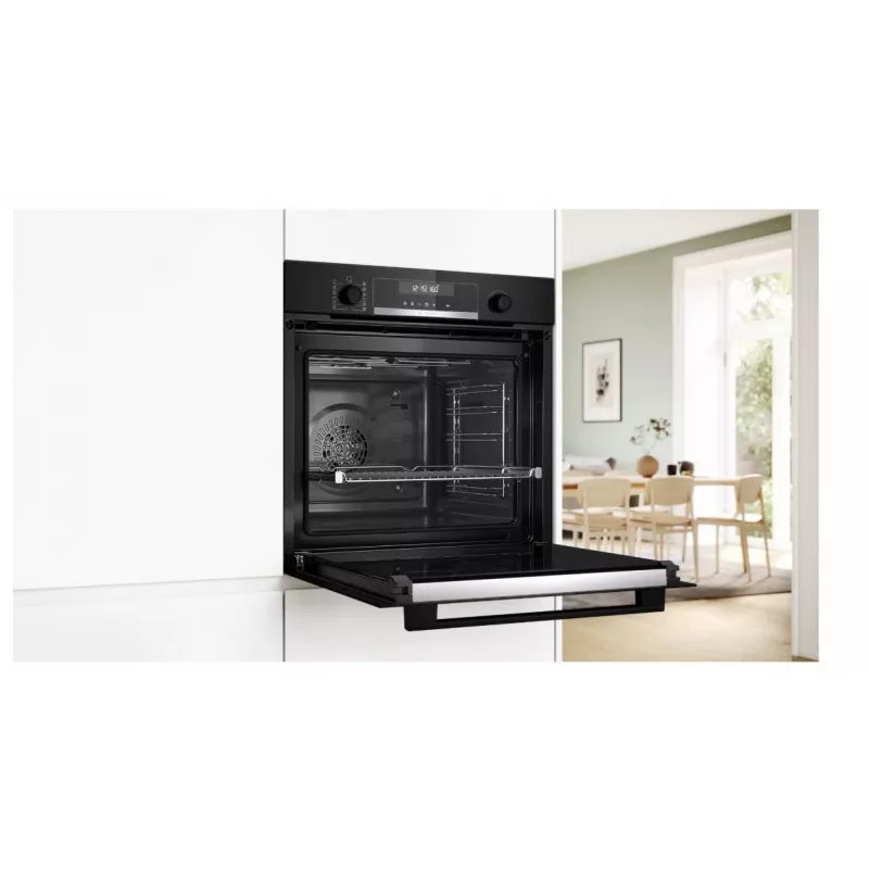 BOSCH Serie 6 horno integrable con AirFry, 71L, limpieza pirolítica automática, negro (HBG578EB3)