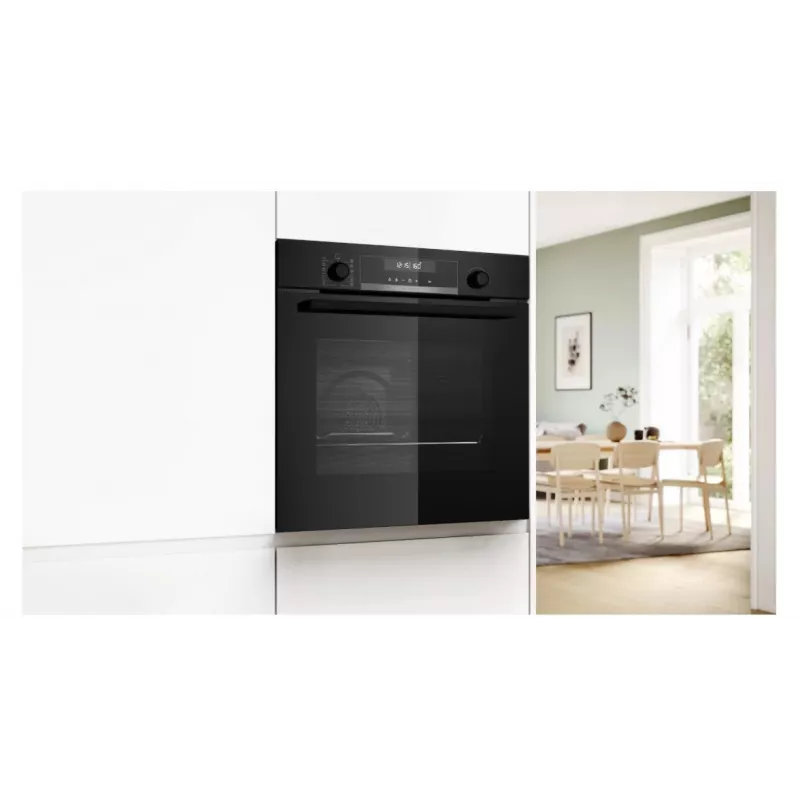 BOSCH Serie 6 horno integrable con AirFry, 71L, limpieza pirolítica automática, negro (HBG578EB3)