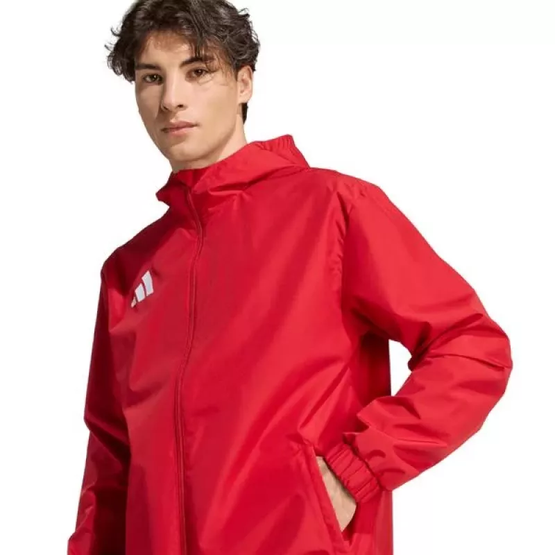 adidas Entrada 26 chaqueta All Weather para hombre rojo JZ9100 talla S