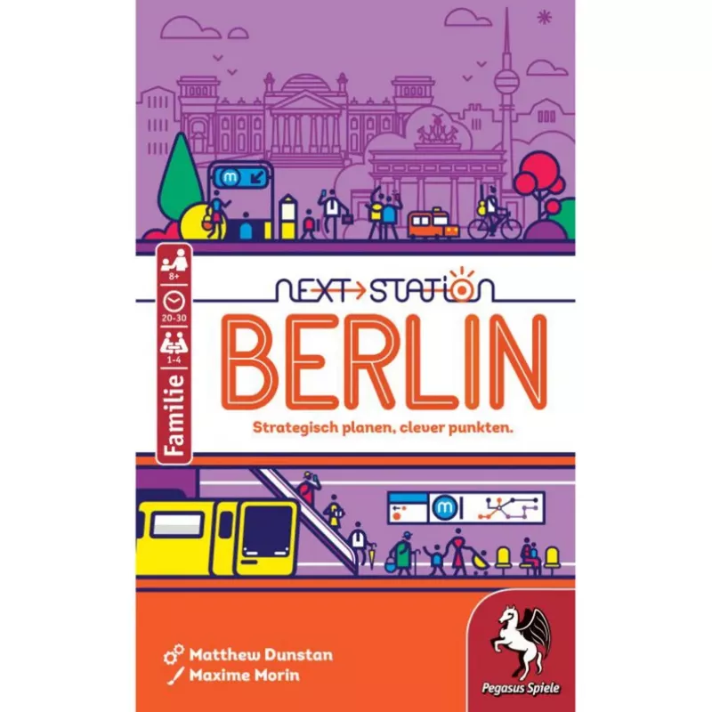 PEGASUS Next Station Berlin – juego de mesa de tirar y escribir (edición alemana)