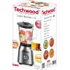 Batidora de mesa Techwood TBLI-1250 1200 W 1,5 L jarra de cristal negro/plata