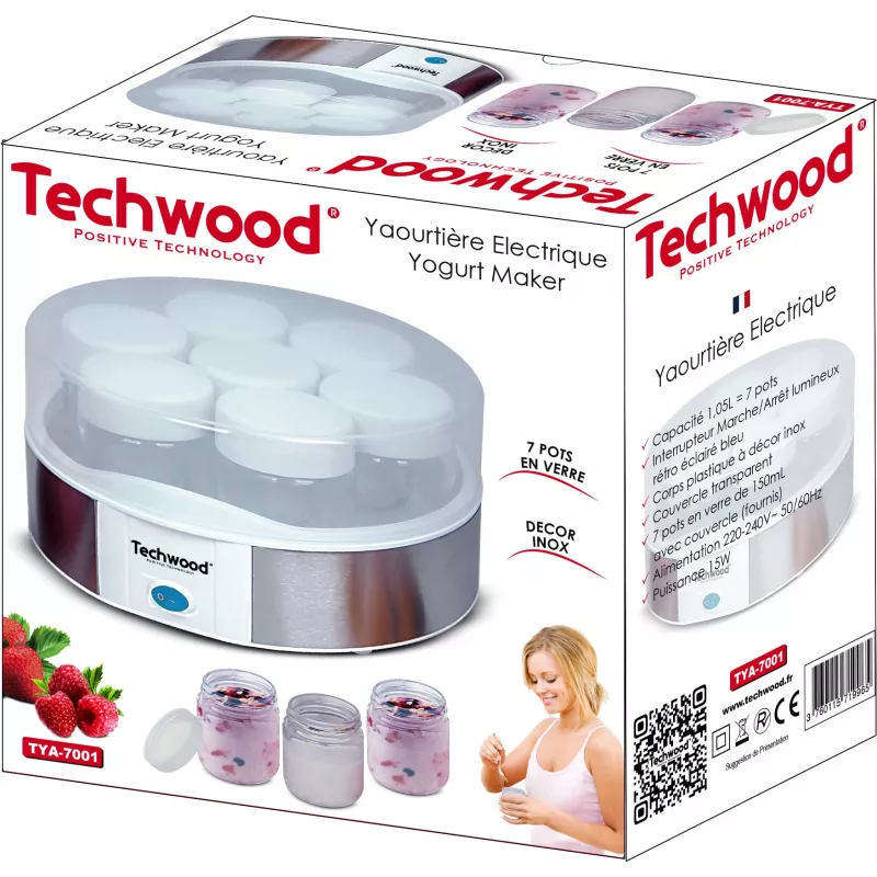 Techwood TYA-7001 yogurtera eléctrica (TYA-7001)