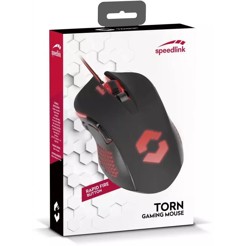 Speedlink Torn ratón gaming, negro (SL-680008-BKBK)