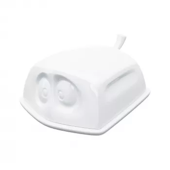 Mantequera FIFTYEIGHT Versteckt blanco – mantequera de porcelana con cara oculta