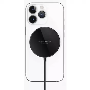 Vonmählen Aura Mini cargador inalámbrico magnético con cable USB-C, 15W, negro