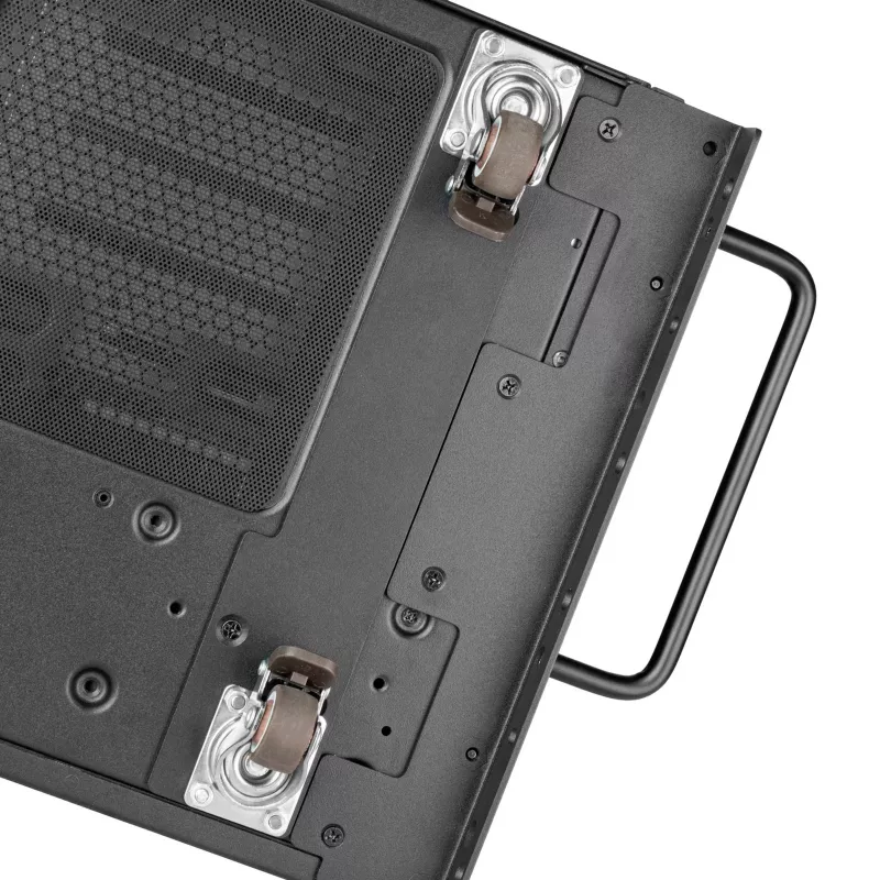 SilverStone SST-RAC-SRW-002 set de ruedas giratorias (2 ruedas, negro, giro 360°, freno Total Lock)
