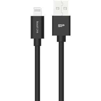 Silicon Power Boost Link PVC LK15AL cable de carga y datos, USB-A a Lightning, certificado MFi, 1 m, hasta 12 W, negro
