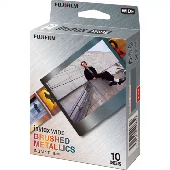 Fujifilm Instax Wide Película instantánea 10 fotos, Brushed Metal