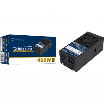 SilverStone TX400x Gold 400W 80 PLUS Gold fuente de alimentación ATX, negro, 2x PCIe
