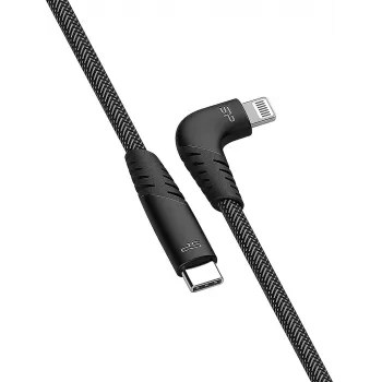 Silicon Power Boost Link Nylon LK50CL Cable de USB-C a Lightning, 1 m, gris