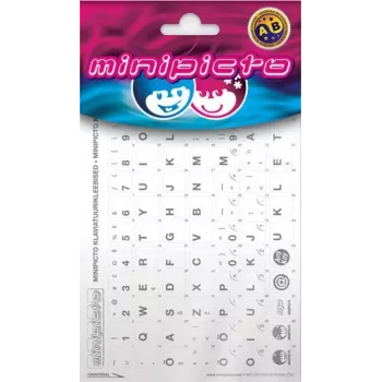 Kolm Lõvi Minipicto estonio, pegatinas para teclado (KB-UNI-EE01-WHTLTGRY)