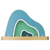 TONIES Mini estantería - Berg 11003982 metal cromado plateado 2 baldas estantería