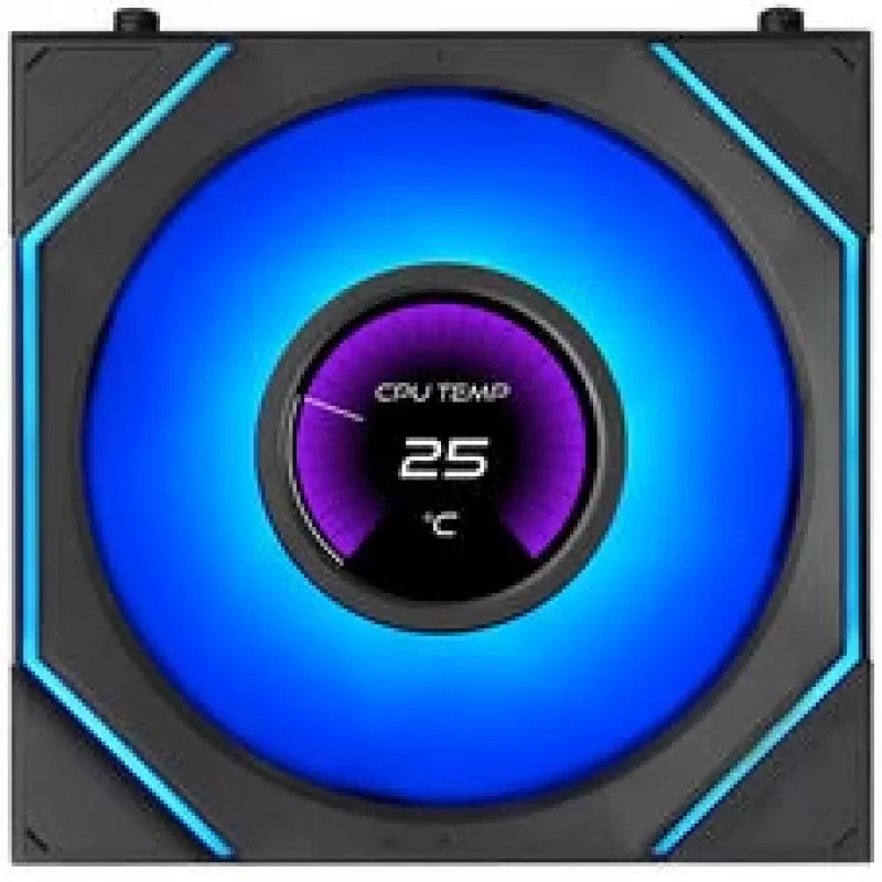 Lian Li UNI FAN SL-INF 120 FLEX LCD Wireless ARGB pack de 3 negro con controlador