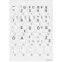 Minipicto pegatinas para teclado, grises/negras (KB-EU-01GRY)