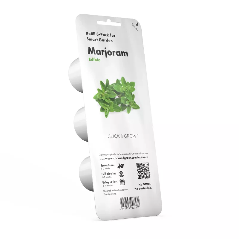 Click & Grow Smart Garden recambio de mejorana, 3 cápsulas de plantas (SGR41X3)