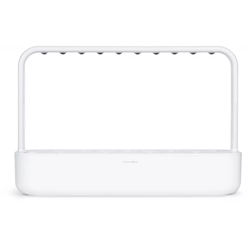 Click & Grow Smart Garden 9 huerto de interior de hierbas y verduras con lámparas de crecimiento LED, autorriego, 9 cápsulas de plantas, blanco