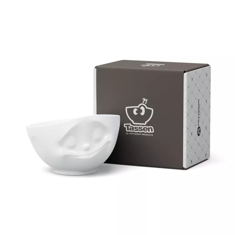 FIFTYEIGHT PRODUCTS Cuenco Happy Face 1000 ml Porcelana blanca
