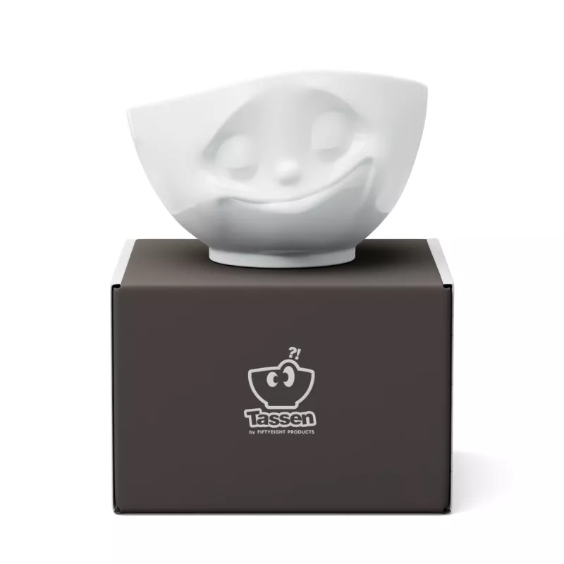 FIFTYEIGHT PRODUCTS Cuenco Happy Face 1000 ml Porcelana blanca