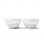 FIFTYEIGHT PRODUCTS Set de cuencos 200ml - Sonriente y Guiñando, Blanco (2 piezas)