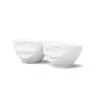 FIFTYEIGHT PRODUCTS Set de cuencos 200ml - Sonriente y Guiñando, Blanco (2 piezas)