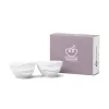 FIFTYEIGHT PRODUCTS Set de cuencos 200ml - Sonriente y Guiñando, Blanco (2 piezas)
