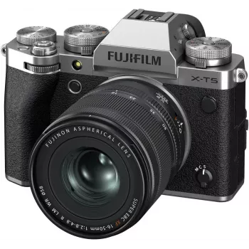 Kit de cámara sin espejo Fujifilm X-T5 / XF16-50mm F2.8-4.8 R LM WR, plateada (16939461)