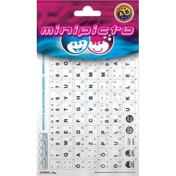 Kolm Lõvi Minipicto estonio/ruso, pegatinas para teclado (KB-UNI-EE02-WHT-BLUE)