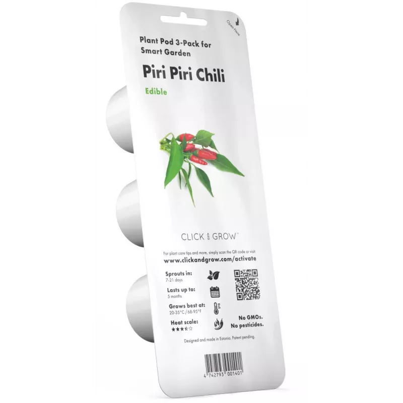 Click & Grow cápsulas de plantas de chile piri-piri para Smart Garden, pack de 3 (SGR67X3)