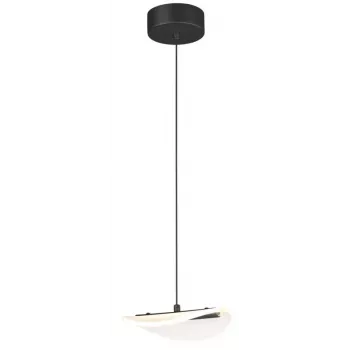Milali lámpara colgante 19 cm negra E27 metal