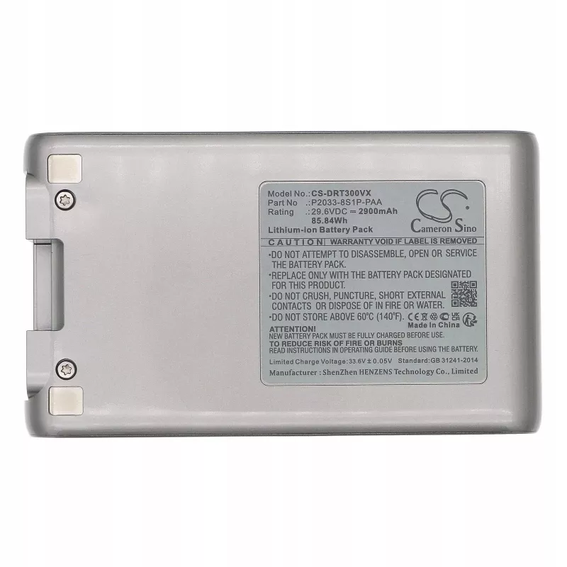 Cameron Sino batería de Li-ion 29.6V 2900mAh para aspirador escoba Dreame T30 (sustituto de P2033-8S1P-PAA)