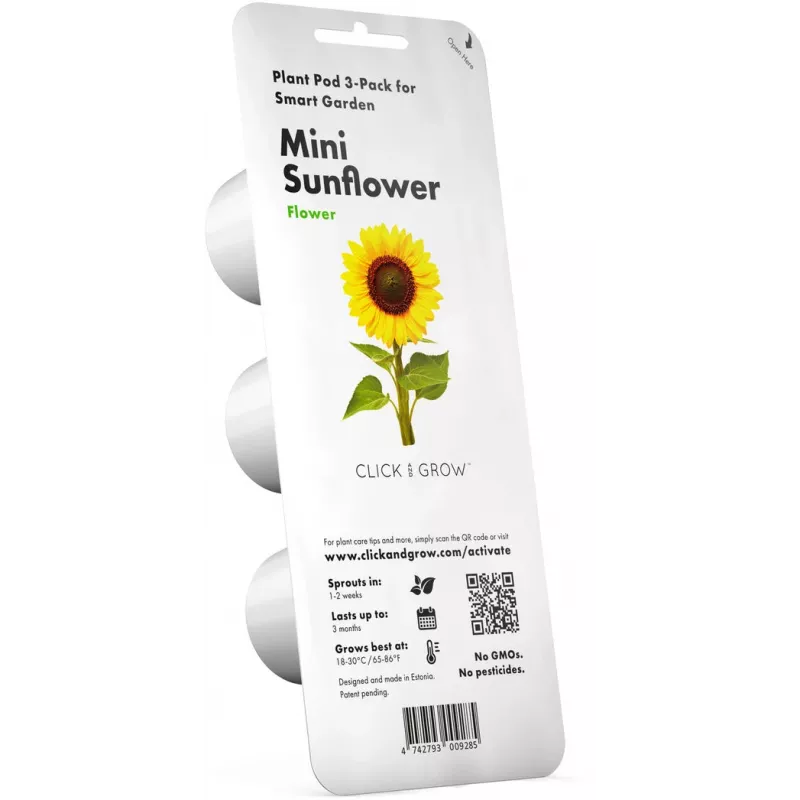 Click & Grow cápsulas de girasol enano para Smart Garden, pack de 3 (SGR65X3)