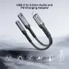 UNITEK Adaptador de audio de USB-C a 3,5 mm con PD