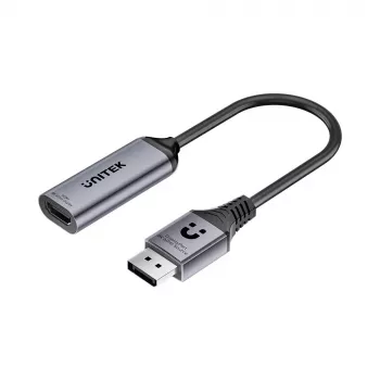 UNITEK adaptador DisplayPort a HDMI 2.1 8K@60Hz HDR 48Gbps 15cm