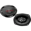 JVC CS-DR6942 6x9 pulgadas Altavoz coaxial de 4 vías para coche, 500W de potencia máxima, woofer de carbono-mica, tweeter de cúpula PEI, par