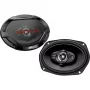 JVC CS-DR6942 6x9 pulgadas Altavoz coaxial de 4 vías para coche, 500W de potencia máxima, woofer de carbono-mica, tweeter de cúpula PEI, par
