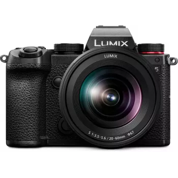 Cámara de sistema de formato completo Panasonic Lumix DC-S5KE-K con kit de objetivo 20-60 mm