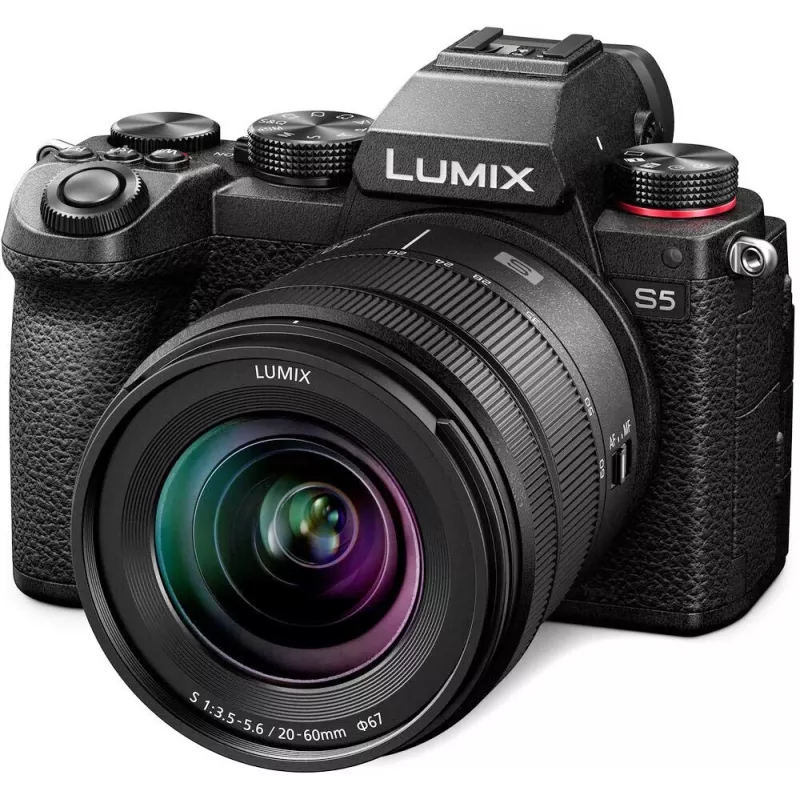 Cámara de sistema de formato completo Panasonic Lumix DC-S5KE-K con kit de objetivo 20-60 mm