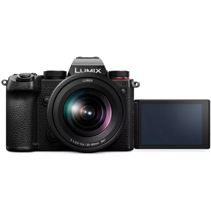 Cámara de sistema de formato completo Panasonic Lumix DC-S5KE-K con kit de objetivo 20-60 mm