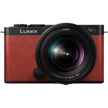 Cámara mirrorless full frame Panasonic Lumix DC-S9 con objetivo Lumix S 20-60mm f/3.5-5.6, crimson red (DC-S9KE-R)