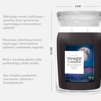Vela aromática Yankee Candle Signature Mittsommernacht vaso grande 567 g